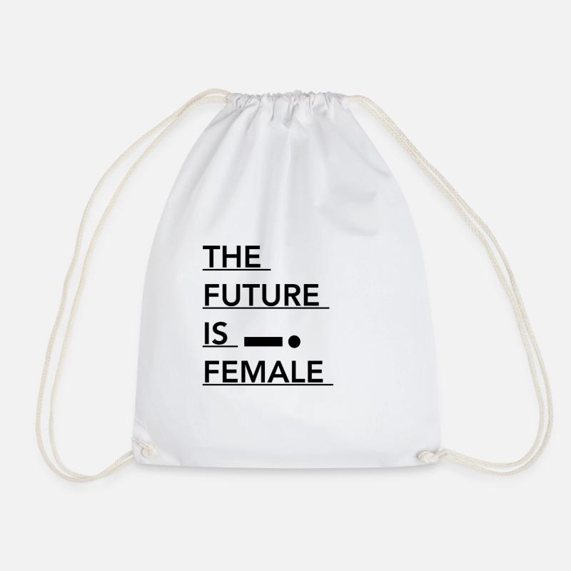 Female Future - Drawstring Bag - white