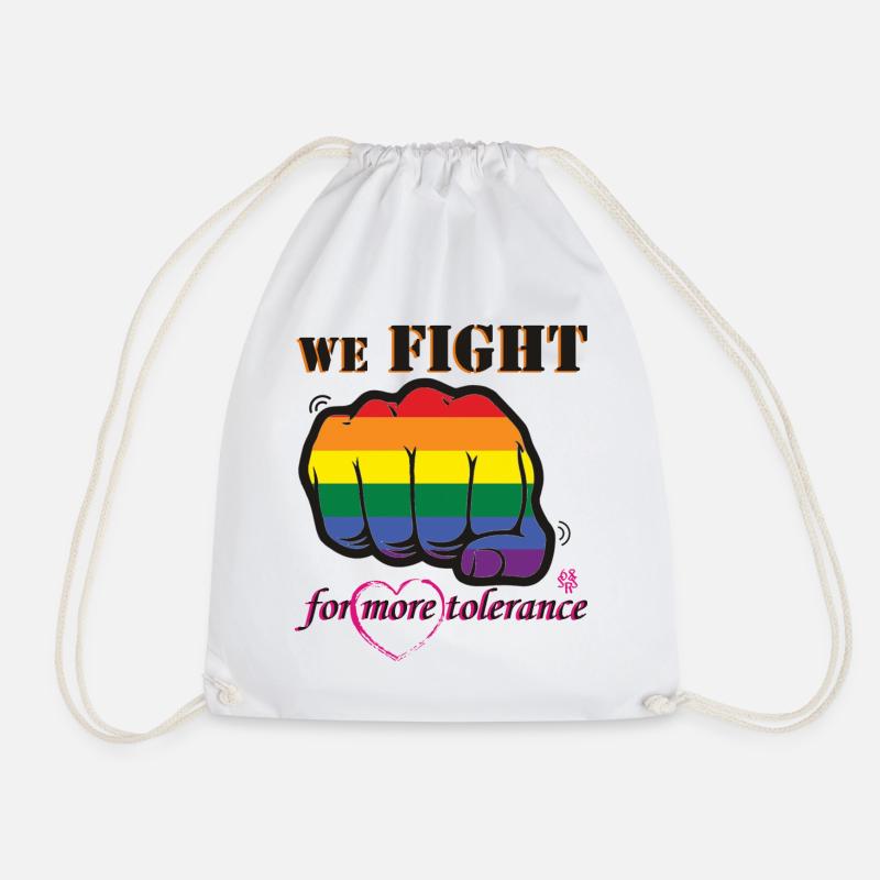 we fight for tolerance - Turnbeutel - Weiß