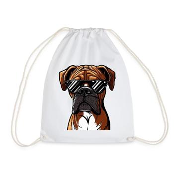 Chiot boxer mignon - Sac de sport léger - blanc - Devant