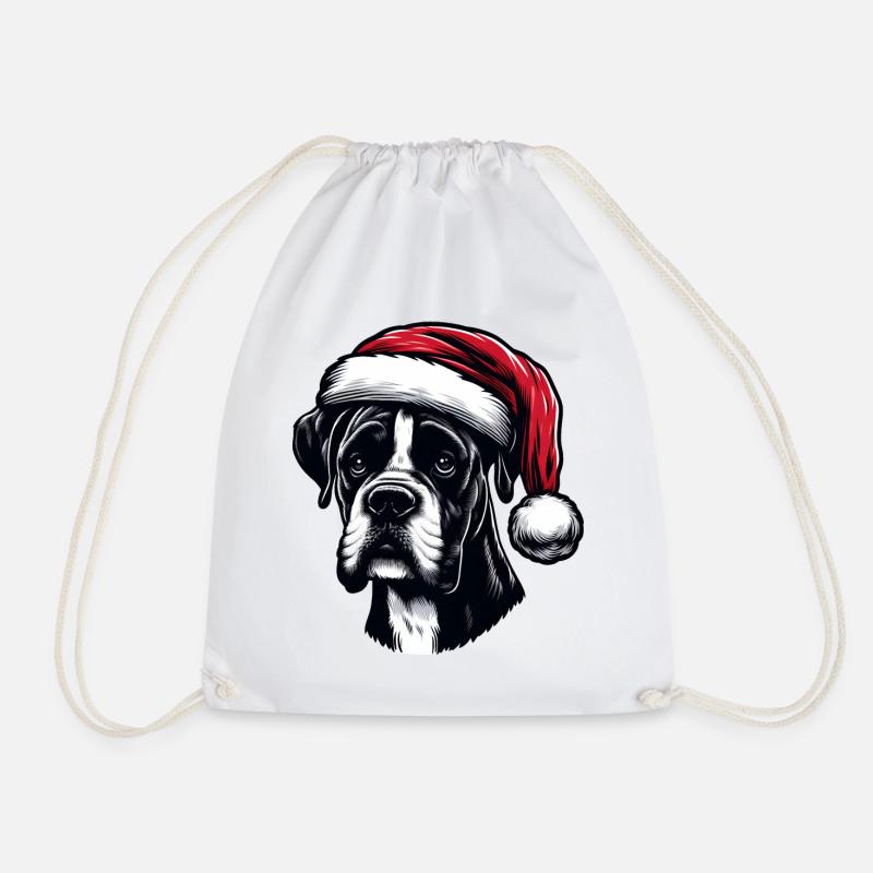 Boxerhund Weihnachtsgeschenke - Turnbeutel - Weiß