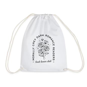Dark romance books lover club - Drawstring Bag - white - Front