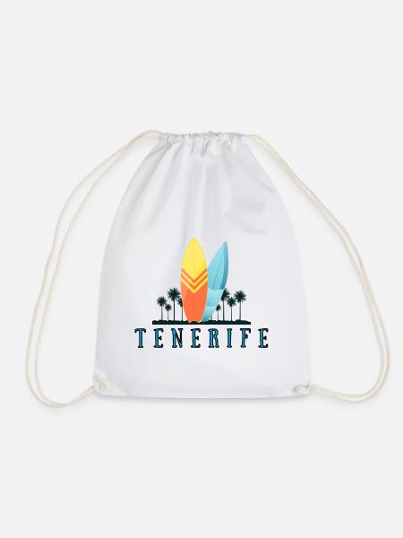 Tenerife Teneriffa Surfen - Turnbeutel - Weiß