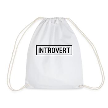 Boîte introvertie noire - Sac de sport léger - blanc - Devant