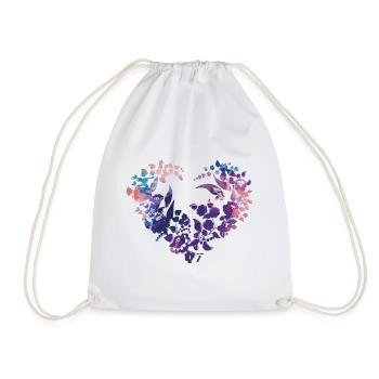 fleurs hongroises, coeur de fleur, coeur, tablier de cuisine - Sac de sport léger - blanc - Devant