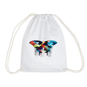 butterfly,angelwings,wings,angel,graffiti - Drawstring Bag - white - Front