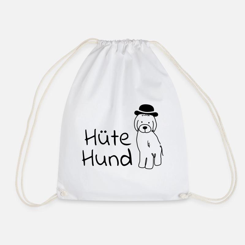 Hütehund schwarz/weiß - Turnbeutel - Weiß