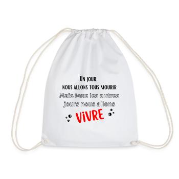 Un jour nous allons tous mourir - Sac de sport léger - blanc - Devant