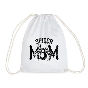 Retro Spider Mom Pet Spider Owner - Drawstring Bag - white - Front