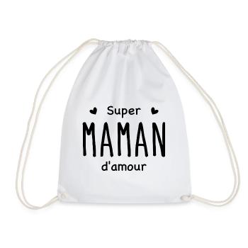 Super maman d'amour - Sac de sport léger - blanc - Devant