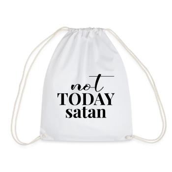 Not today Satan! - Drawstring Bag - white - Front