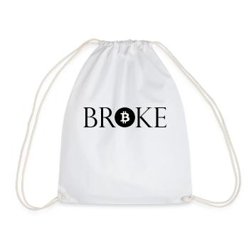 Broke but BTC - Turnbeutel - Weiß - Vorne