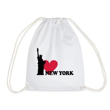 I love New York - NY - Turnbeutel - Weiß - Vorne