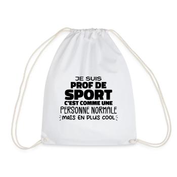 Je Suis Prof De Sport Cadeau Prof De Sport - Sac de sport léger - blanc - Devant