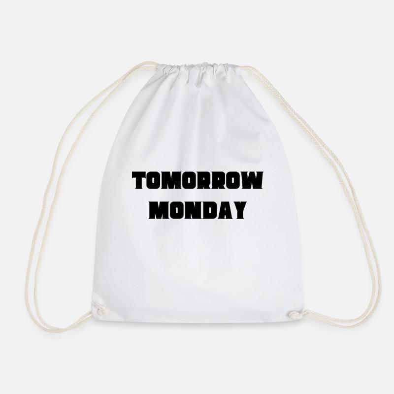 Tomorrow Monday - Drawstring Bag - white