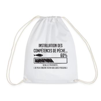 Pêche Humour Barre Progression 60% - Sac de sport léger - blanc - Devant