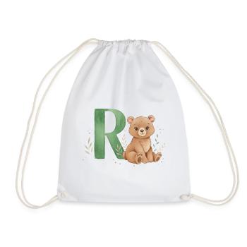 Tenez bon avec l’illustration de la lettre R - Sac de sport léger - blanc - Devant