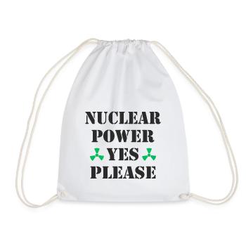 L’énergie nucléaire, oui s’il vous plaît, l’énergie nucléaire - Sac de sport léger - blanc - Devant