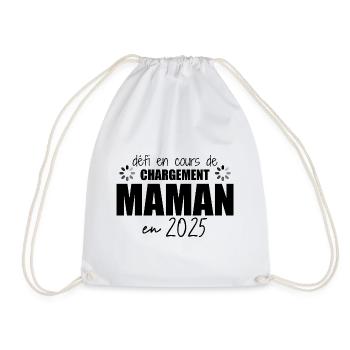 2025 Maman Grossesse Cadeau Humour Mère - Sac de sport léger - blanc - Devant