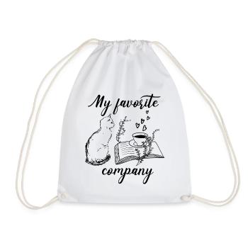 My favorite company - Drawstring Bag - white - Front