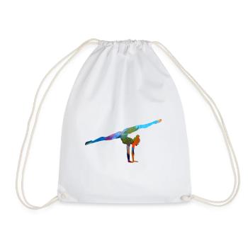 Gymnast, yoga, sports, exercises, dancing, gymnastics - Drawstring Bag - white - Front