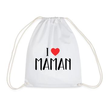 I Love Maman ! - Sac de sport léger - blanc - Devant