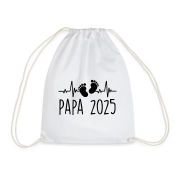 Papa 2025 Fréquence Herschlag Cadeau Fête des Père - Sac de sport léger - blanc - Devant