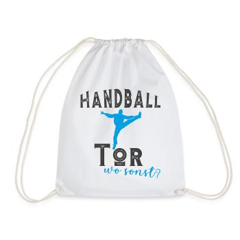 Handball Torwart Torhüter - Turnbeutel - Weiß - Vorne