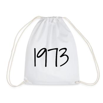 1973 Retro Style 1973 Birthday 1973 Vintage - Drawstring Bag - white - Front