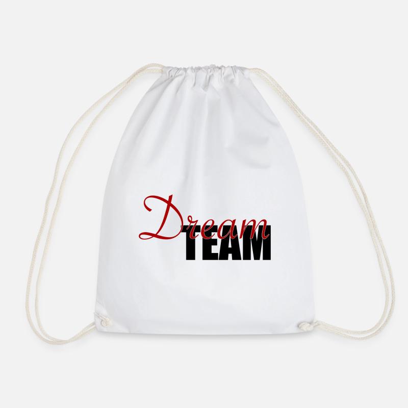 Love Love Dream Team Loyalty Respect Commitment - Drawstring Bag - white