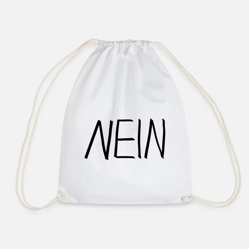 No - Drawstring Bag - white