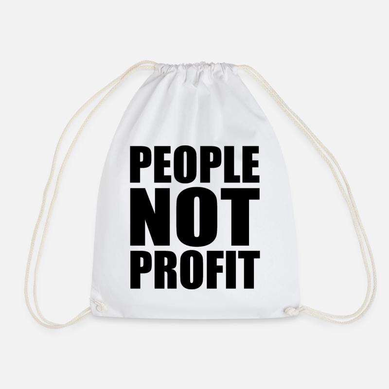 people not profit - Turnbeutel - Weiß