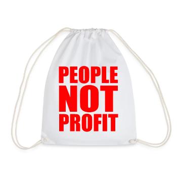 People not profit - Turnbeutel - Weiß - Vorne
