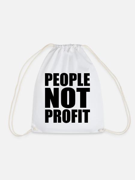 people not profit - Turnbeutel - Weiß