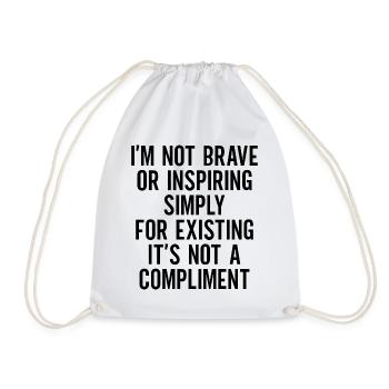 Against ableism! Against hostility to the disabled - Drawstring Bag - white - Front