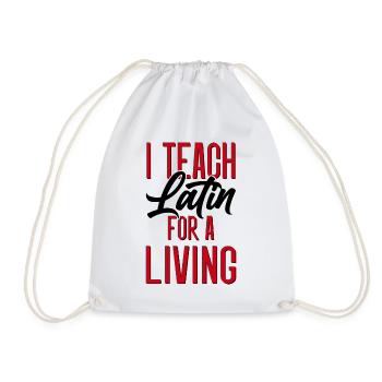 Latin teacher Latin teacher Latin teacher - Drawstring Bag - white - Front