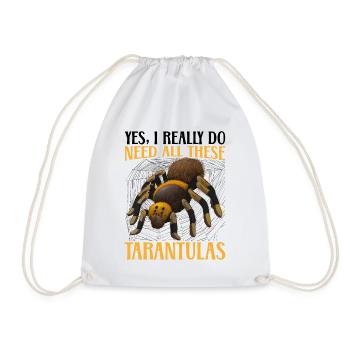 Tarantula Spiders Pet Tarantulas Collector - Drawstring Bag - white - Front