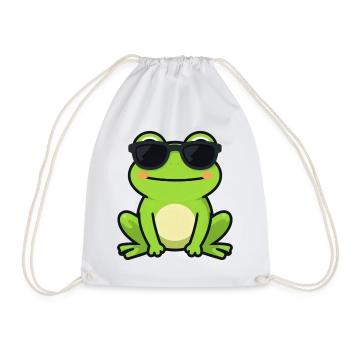 Une grenouille cool avec des lunettes de soleil des cadeaux drôles - Sac de sport léger - blanc - Devant
