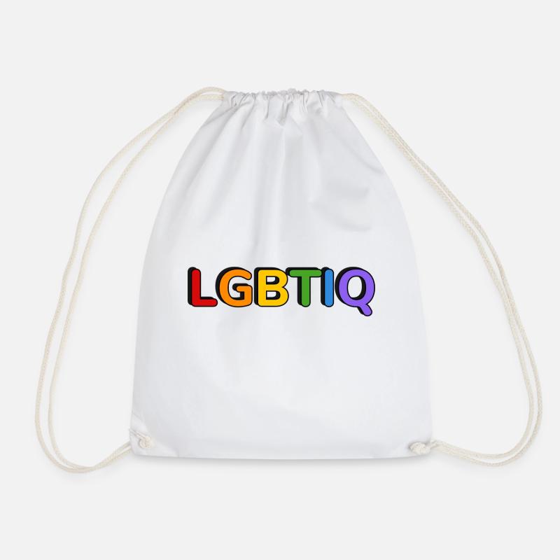 LGBTIQ - Drawstring Bag - white