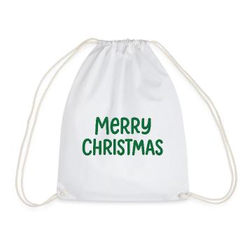 Merry Christmas Weihnachten - Turnbeutel - Weiß - Vorne