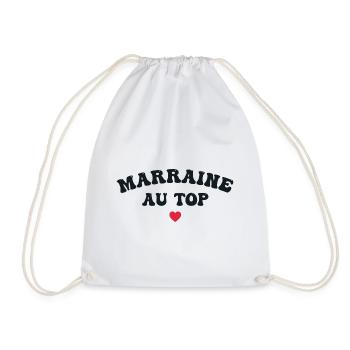 Marraine Au Top - Cadeau Marraine - Sac de sport léger - blanc - Devant