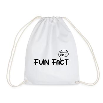 Fun Fact: Es ist mir egal | Lustiger Spruch Sarkastisch - Turnbeutel - Weiß - Vorne