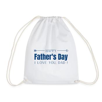 Happy Father’s Day - I Love You Dad - Sac de sport léger - blanc - Devant