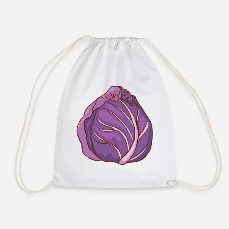 Rotkohl Kohlkopf Blaukohl Rotkraut Blaukraut - Turnbeutel - Weiß