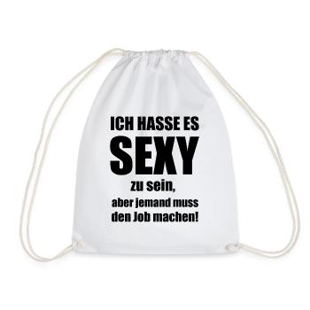 travail sexy noir - Sac de sport léger - blanc - Devant