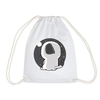 chat - Sac de sport léger - blanc - Devant