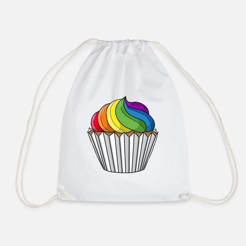 Gay Pride Cupcake - Turnbeutel - Weiß