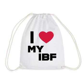 J'aime mon meilleur ami Internet IBF Black - Sac de sport léger - blanc - Devant