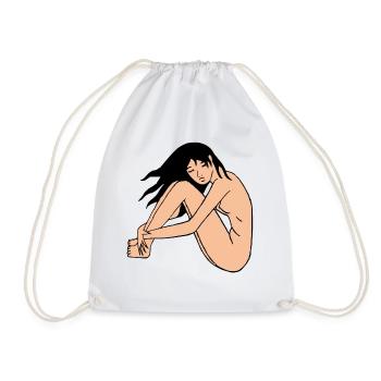 Thinking woman - Drawstring Bag - white - Front