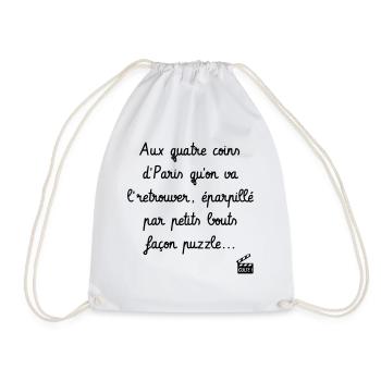 Éparpillé façon puzzle ! Les Tontons Flingueurs - Sac de sport léger - blanc - Devant