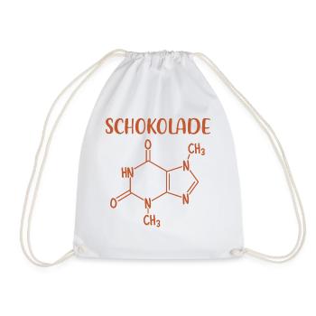 Schokolade Formel - Naschkatze Chemie Kakao - Turnbeutel - Weiß - Vorne